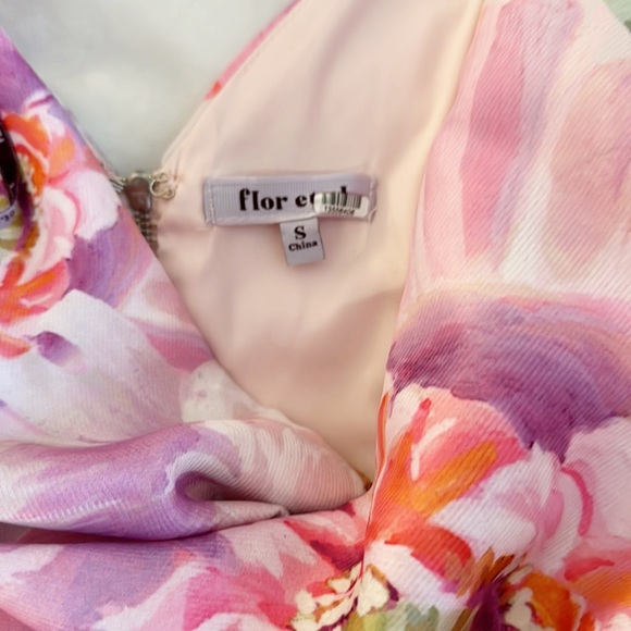 Flor ET. Al Proserpine Puff Sleeve Floral Blouse top crop women size Small - Picture 6 of 9